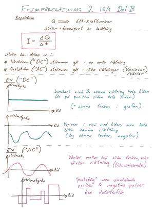 Fysik Del B - 8 - Föreläsningsanteckningar 8 - LMA538 - Studocu