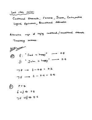 Discrete math - log work - MATH 120 Class Prep Day 12 ####### Complete ...