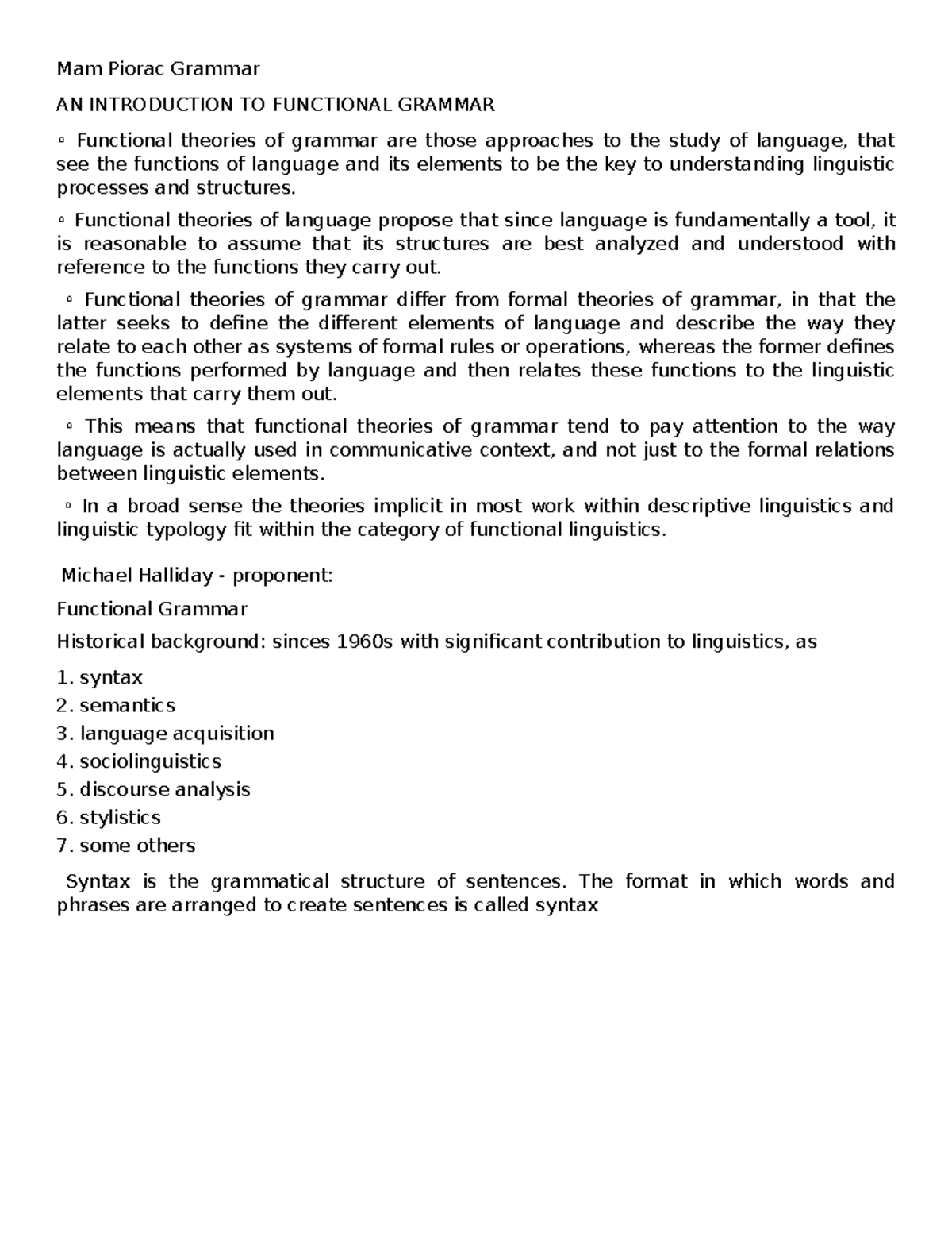 Grammar Compilation - Mam Piorac Grammar AN INTRODUCTION TO FUNCTIONAL ...