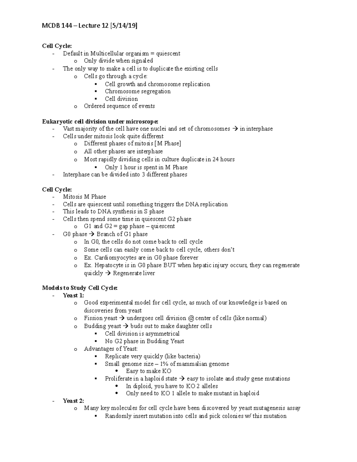 lecture-12-notes-cell-cycle-default-in-multicellular-organism