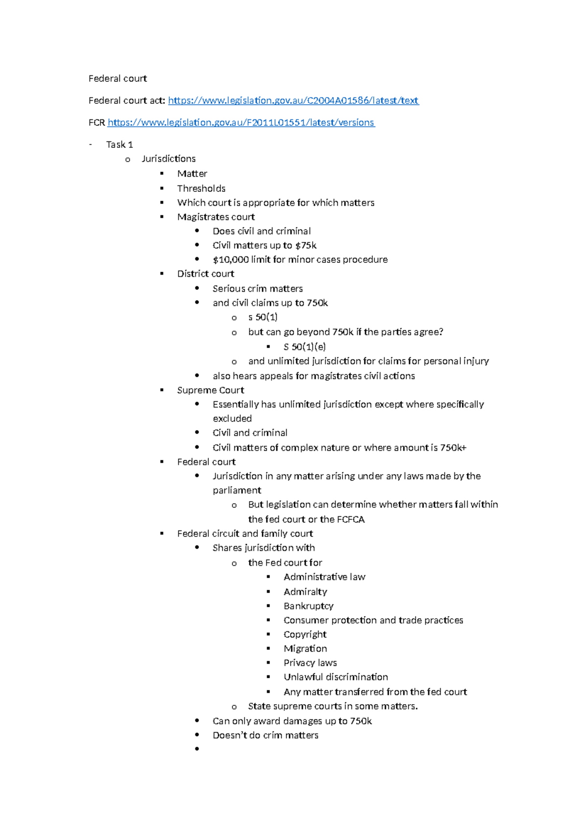 Exam notes - Federal court Federal court act: legislation.gov ...