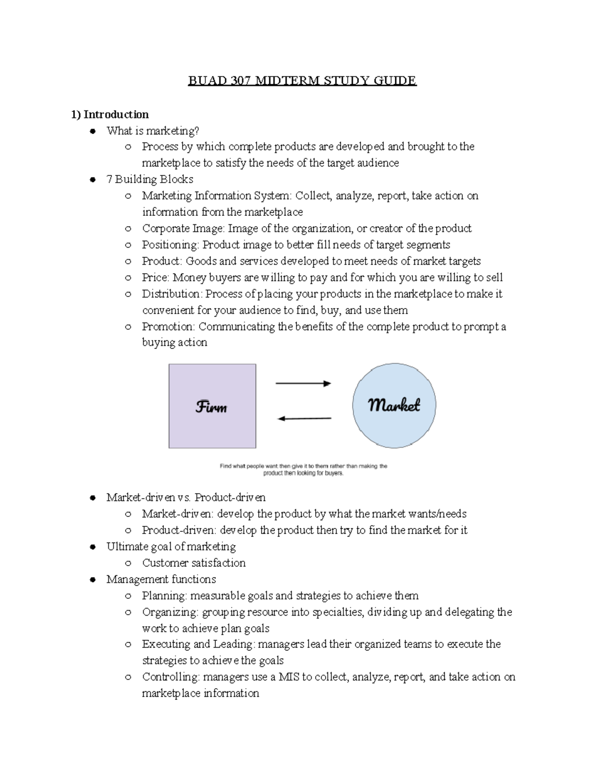 BUAD 307 Midterm Study Guide - BUAD 307 MIDTERM STUDY GUIDE ...