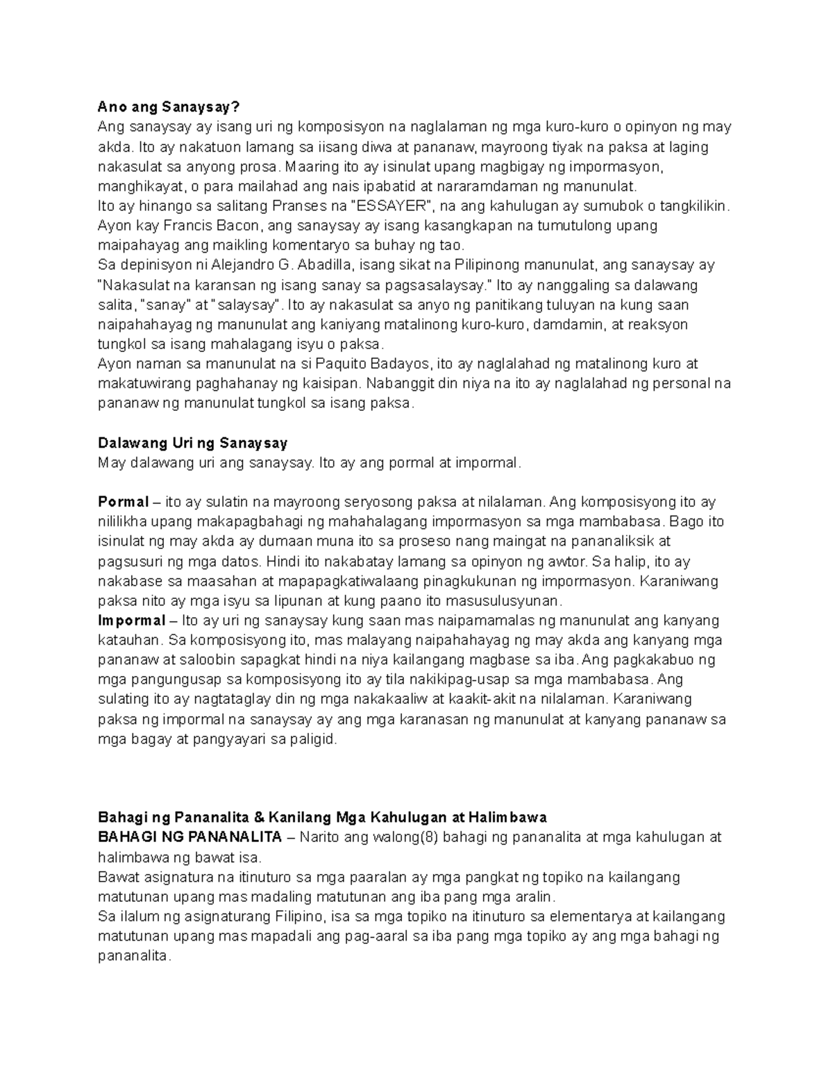 LS1 Filipino here is a copy of some policies and guidelines ...