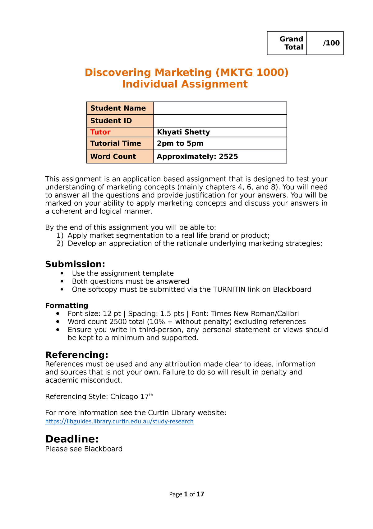 Individual Assignment 1 LVMH - MKTG 201 Marketing Management Fall 2020  Individual Assignment Due: - Studocu