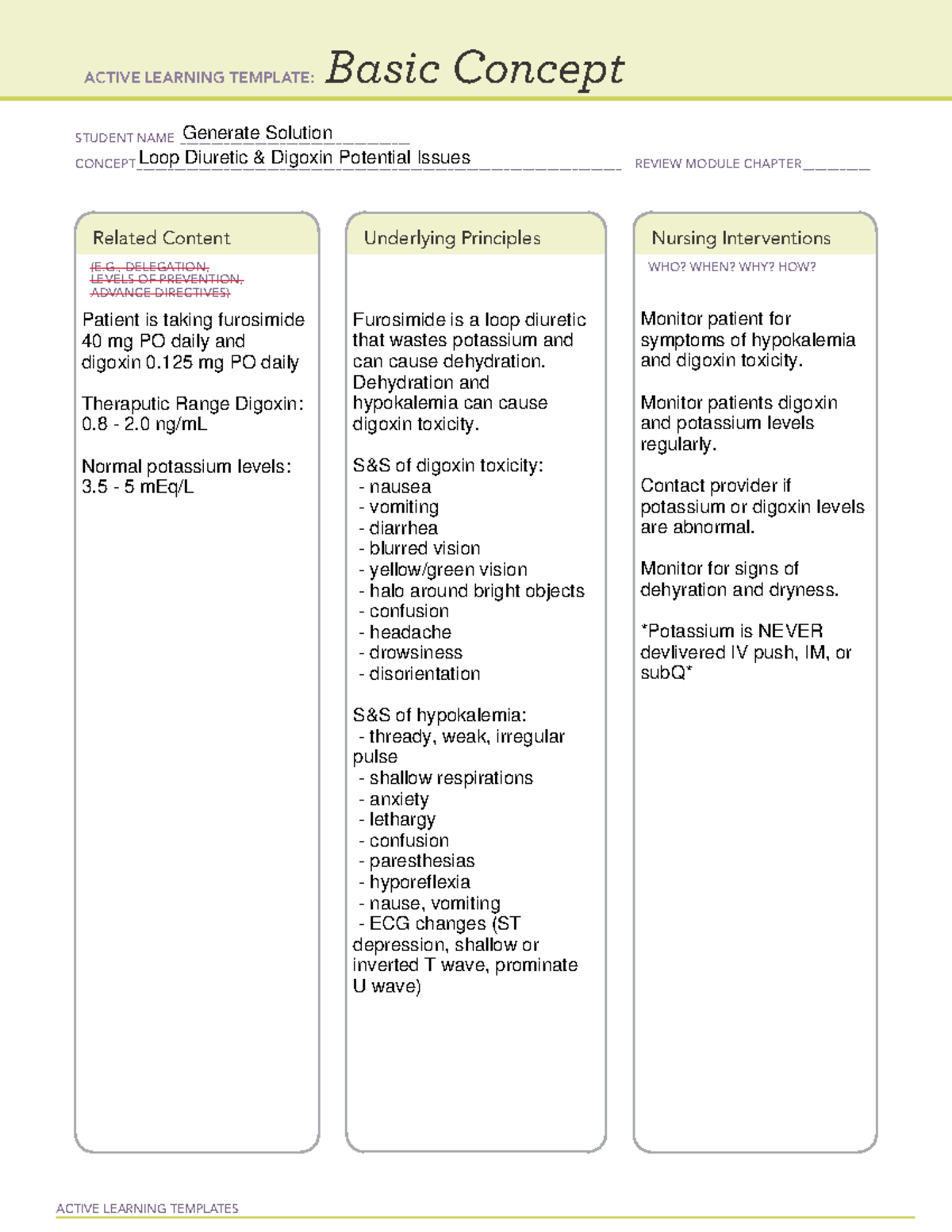 EG Nursing Situation Template - ACTIVE LEARNING TEMPLATES Basic Concept ...