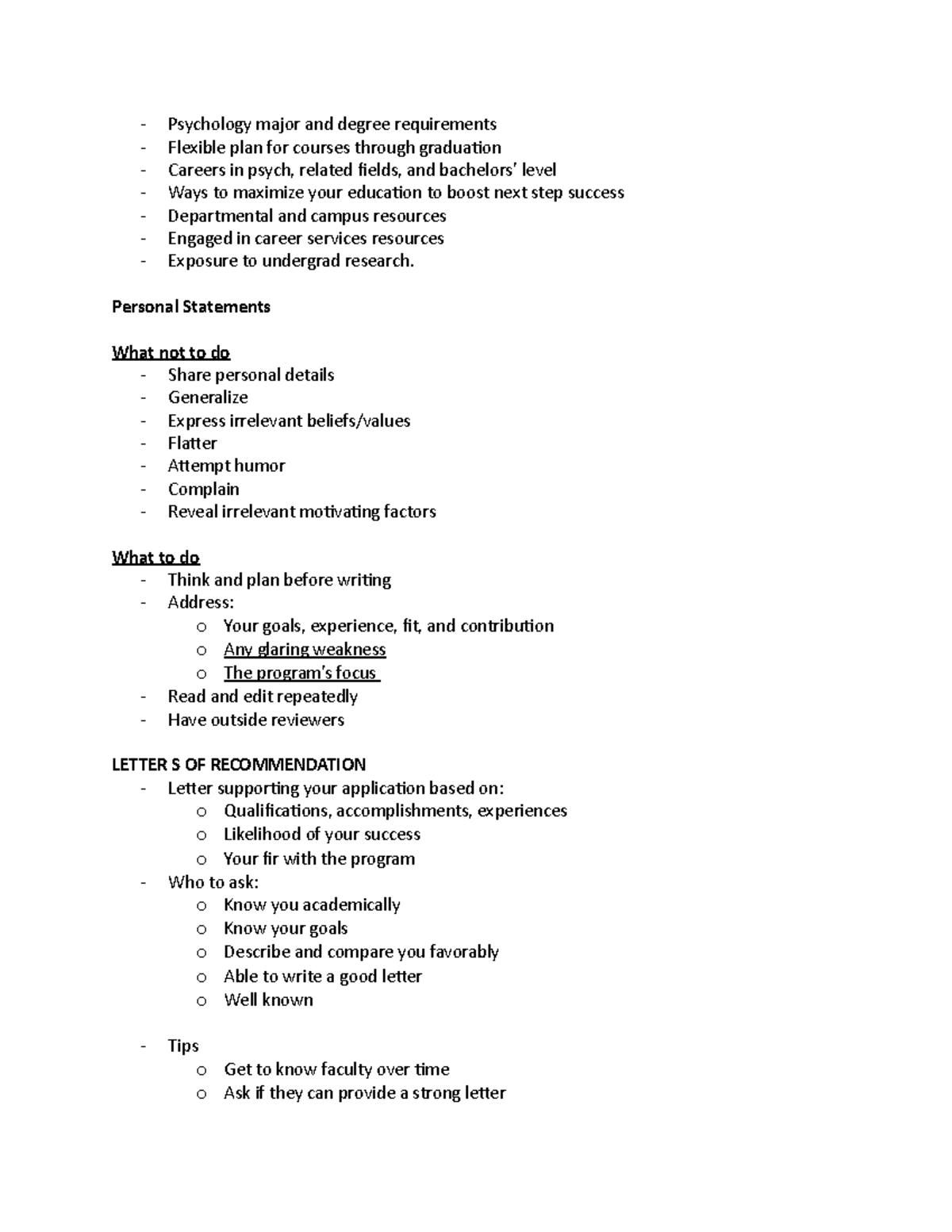 Last day psyc notes - Psychology major and degree requirements Flexible ...