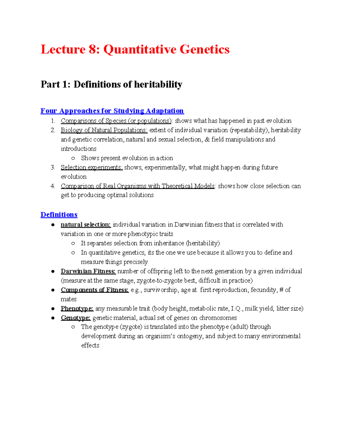 Lecture 8 Quantitative Lecture 8 Quantitative Part