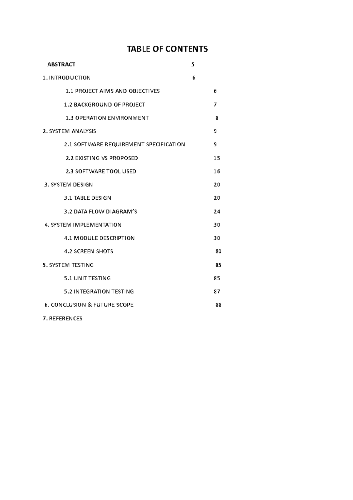 librarymanagement system - TABLE OF CONTENTS - ABSTRACT INTRODUCTION ...