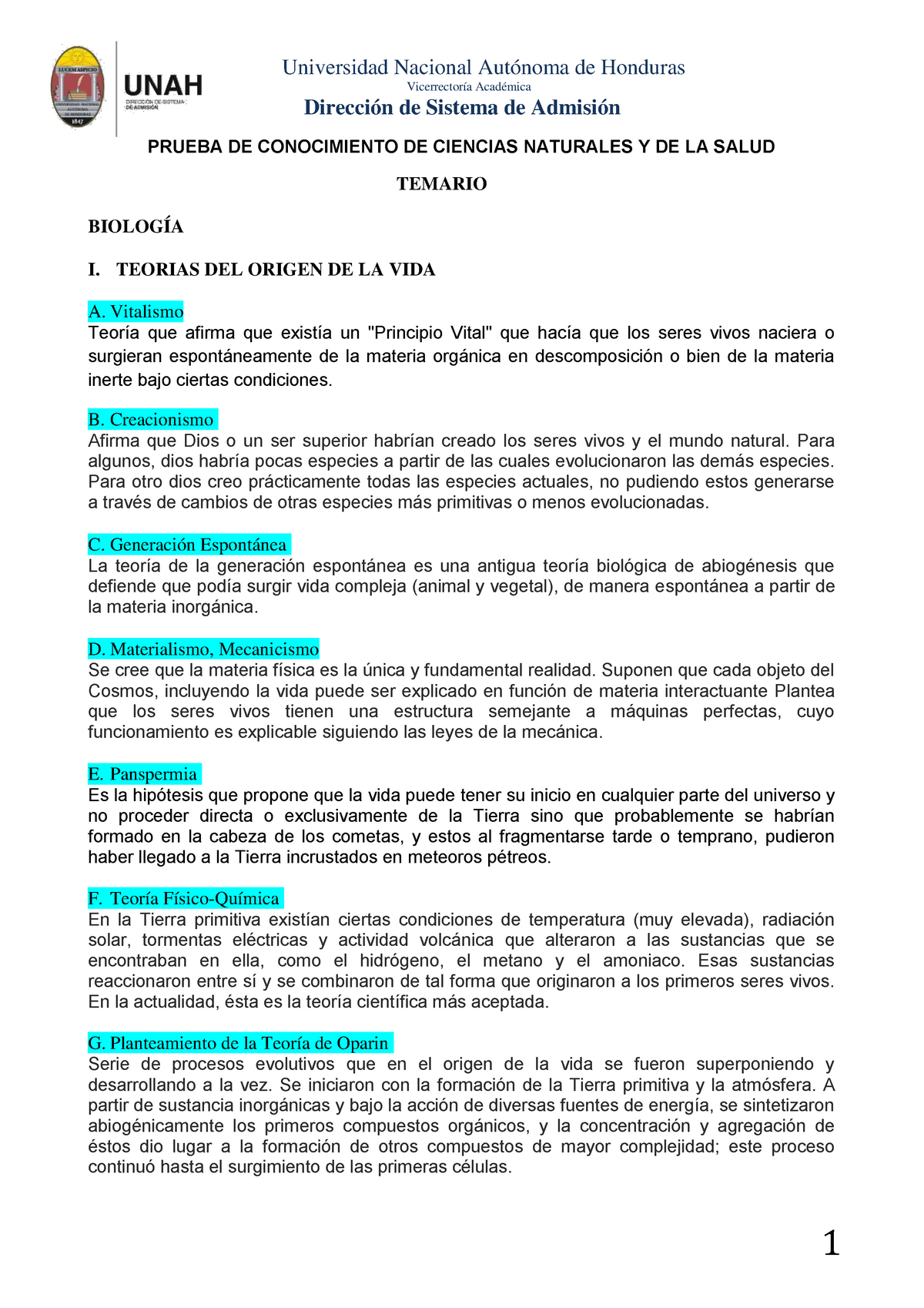 Prueba De Conocimiento De Ciencias Naturales Y De La Salud Universidad Nacional Autónoma De 9370