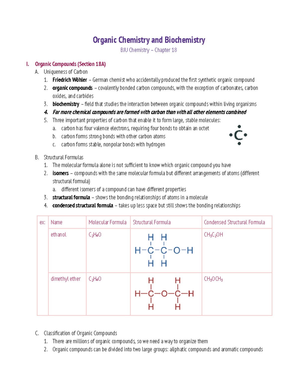 18 Organic Chemistry Notes - Google Docs - Organic Chemistry and ...