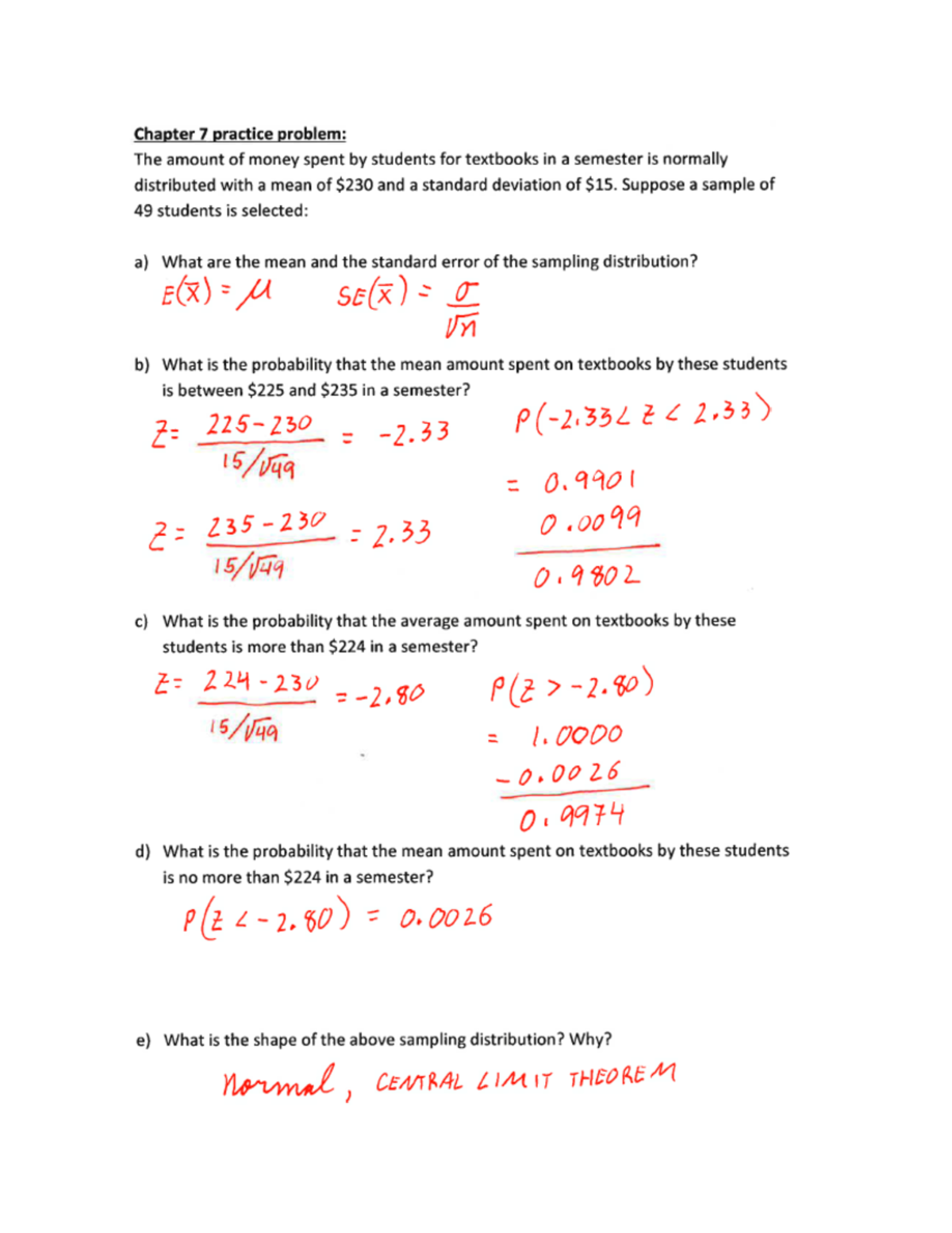 Chapter 7 Handout Solutions - STAT2201 - Studocu