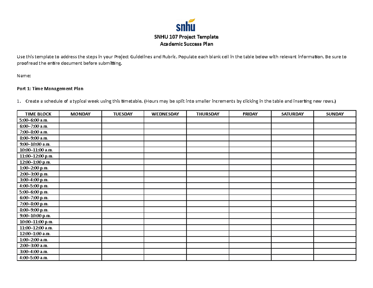 SNHU 107 Project Template IT625 SNHU Studocu