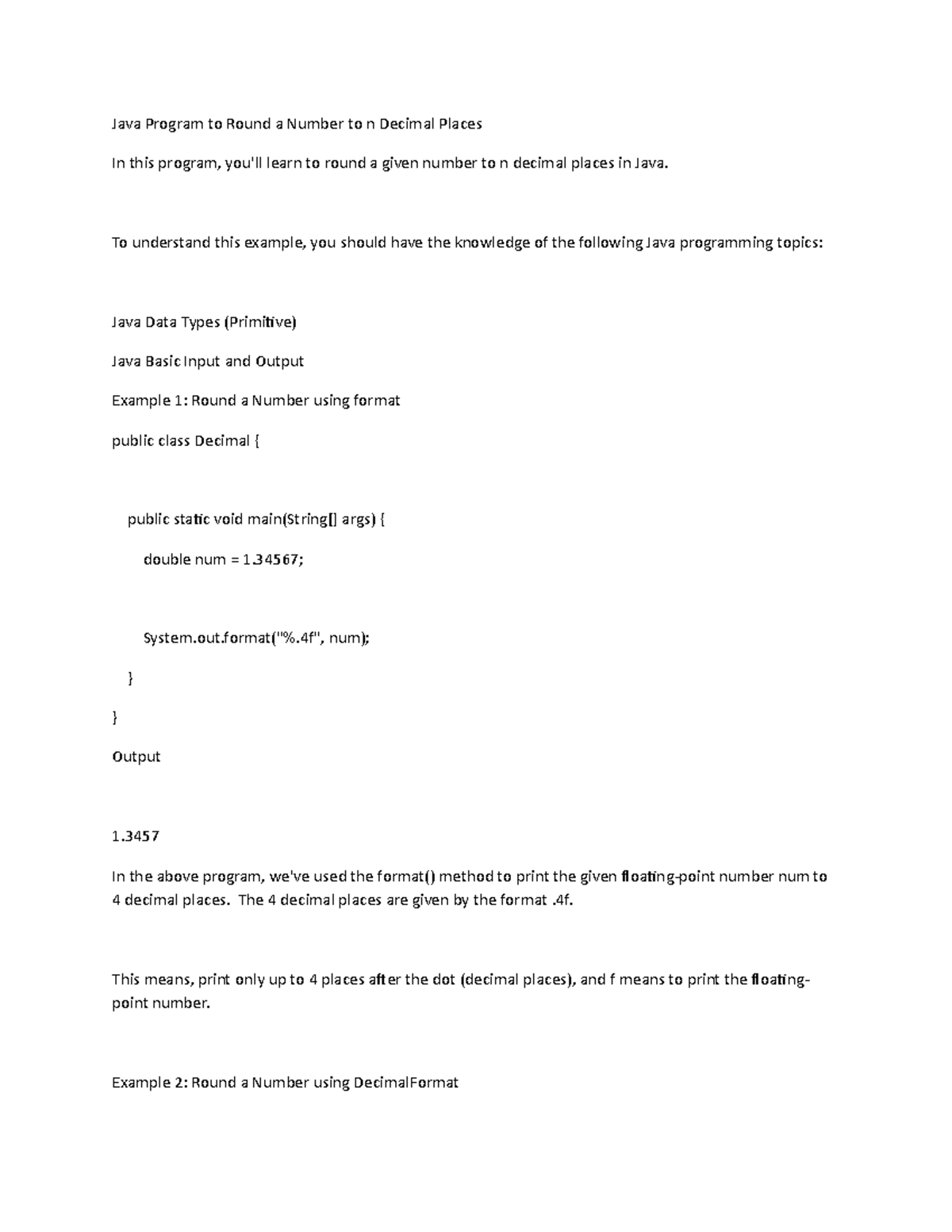 Java Program 58 - Assignment - Java Program to Round a Number to n ...