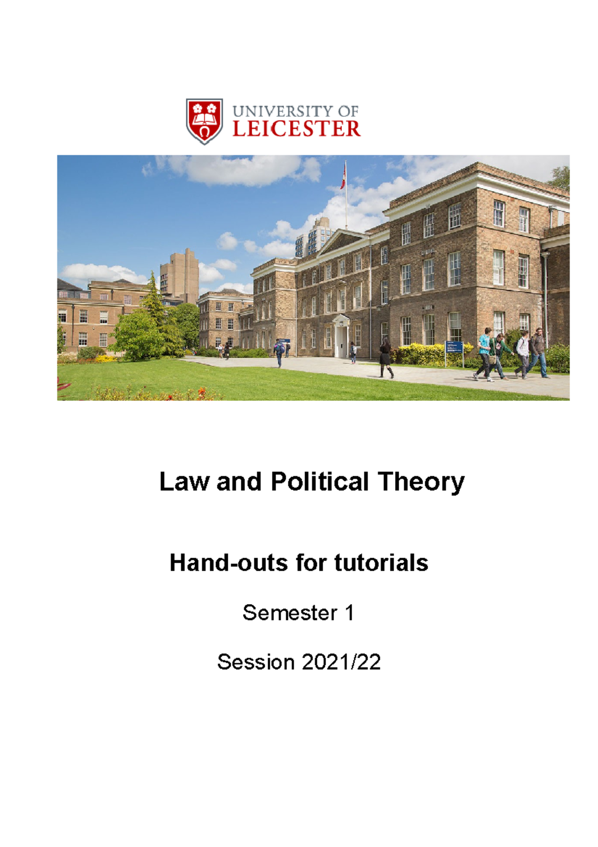 Tutorial Handbook LPT Semester 1 2021-22 - Law and Political Theory ...