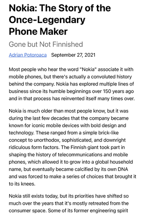 Nokia: The Story of the Once-Legendary Phone Maker