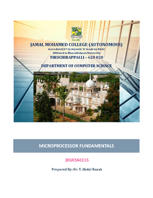 MPMC Digital Notes - MICROPROCESSORS & MICROCONTROLLERS LECTURE NOTES B ...
