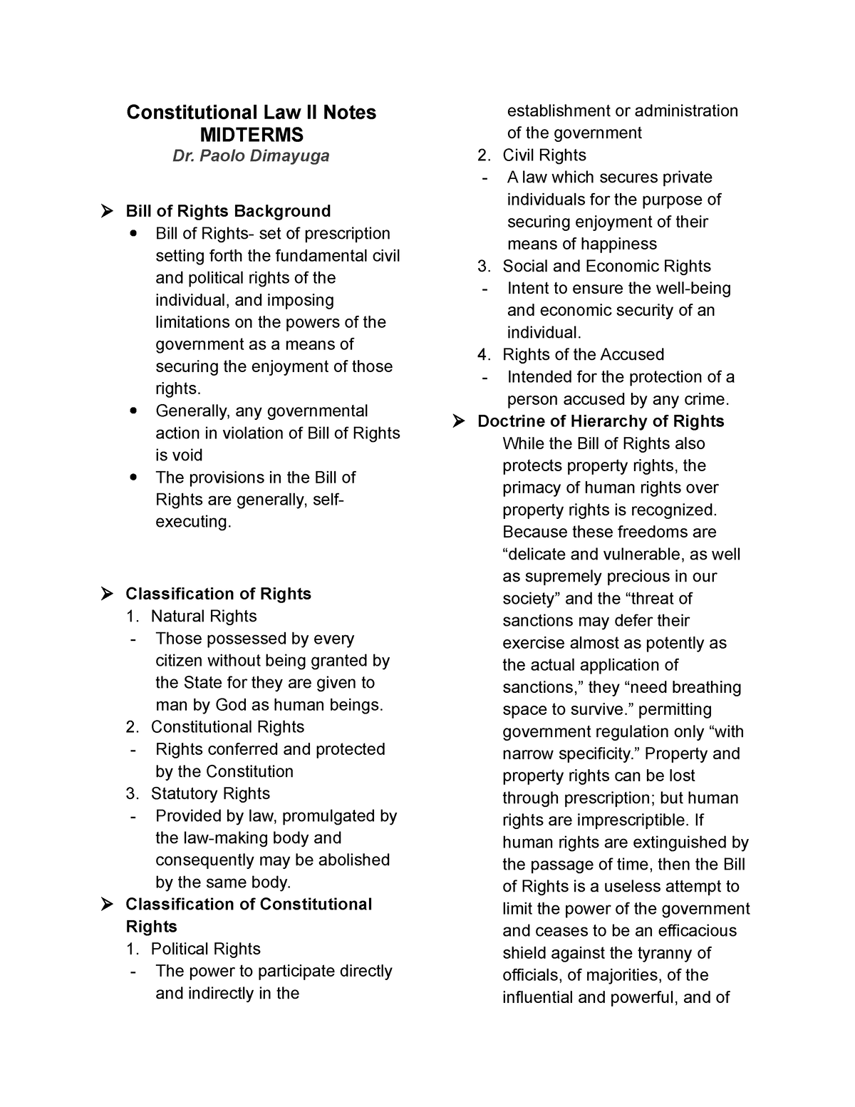 Constitutional Law II Notes Dimayuga Notes - Constitutional Law II ...