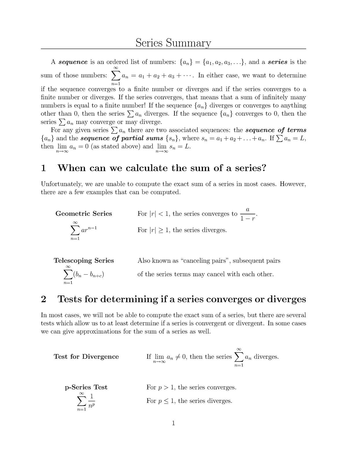 series-review-series-summary-a-sequence-is-an-ordered-list-of-numbers