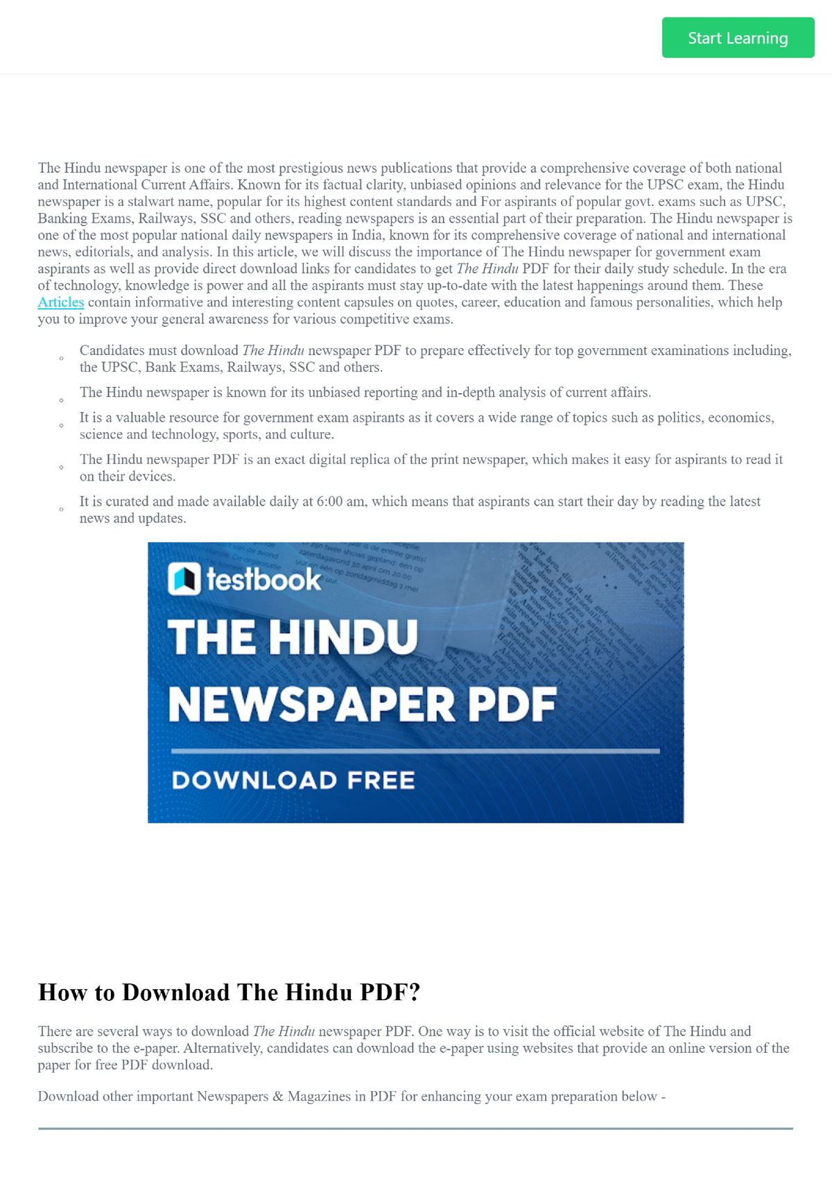 The Hindu Newspaper Download Script, PDF