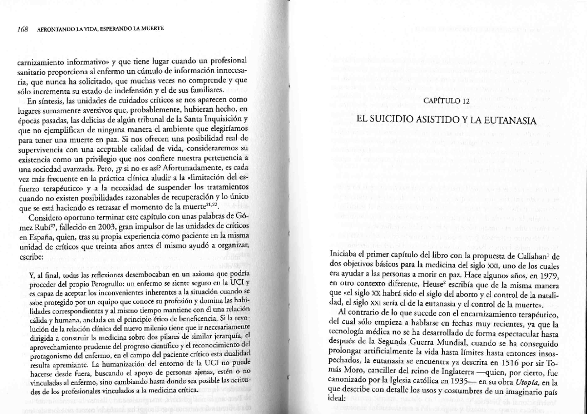 Lectura 5.1 - El suicidio asistido y la eutanasia - Studocu