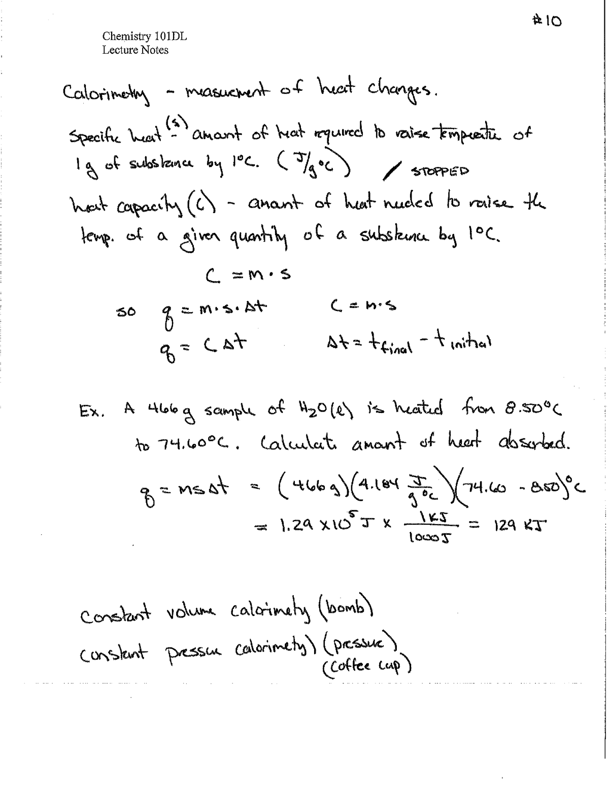 CHEM 101 Lecture Notes 3 Fall 2021 - Chem 101 - Studocu