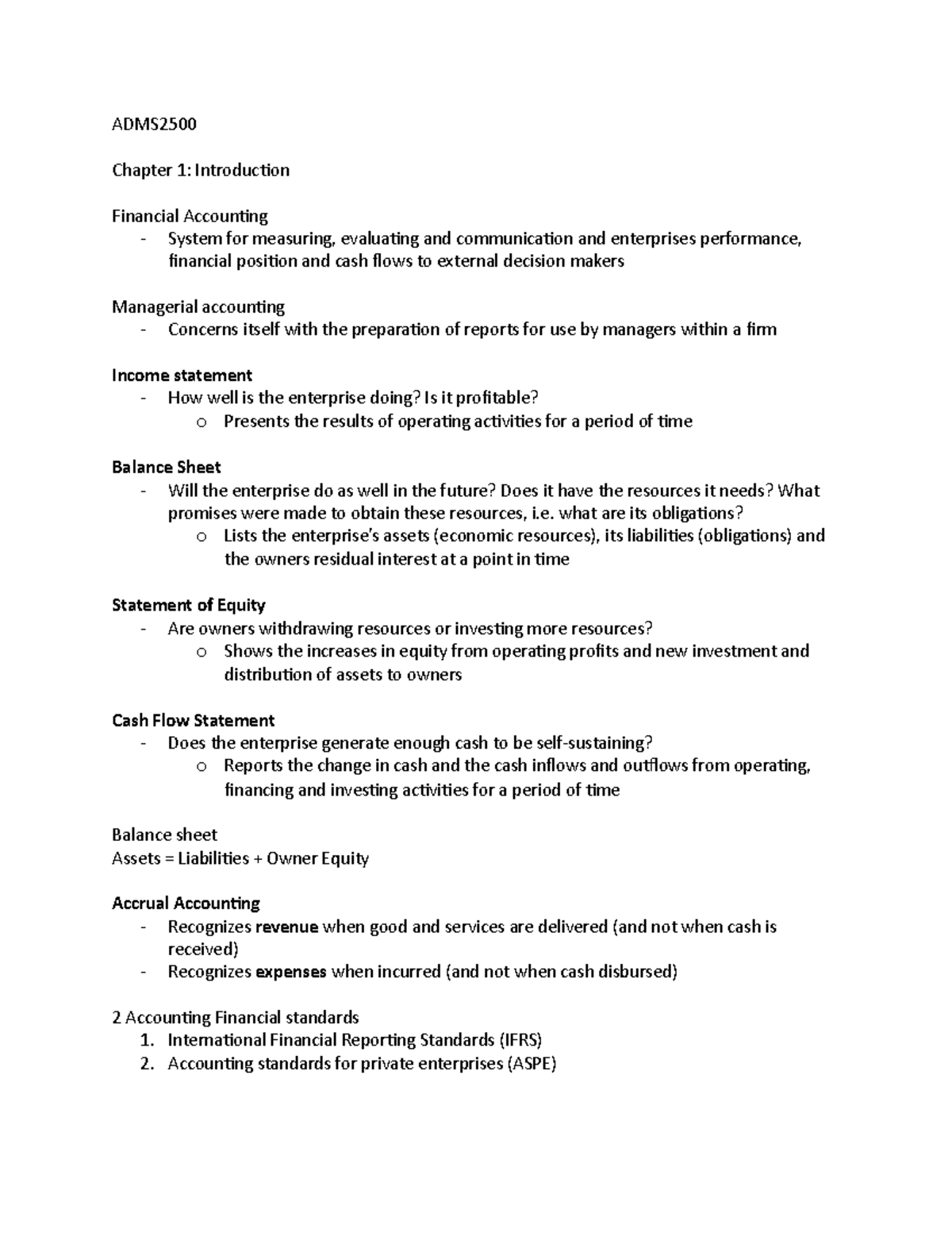 Chpt 1 2 3 - Lecture notes 1-3 - ADMS Chapter 1: Introducion Financial ...