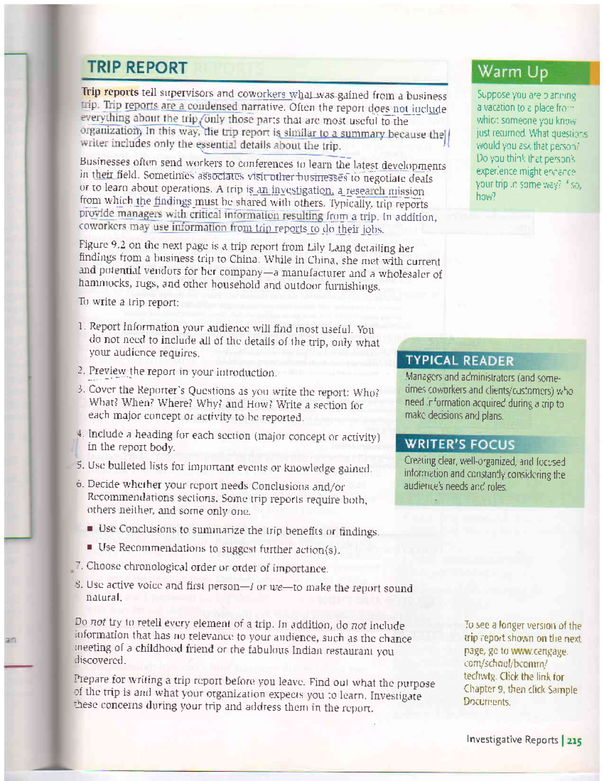Handout Trip Report - Trip reports tell supervisors and coworkers wh-at-was  gained from a business - StuDocu
