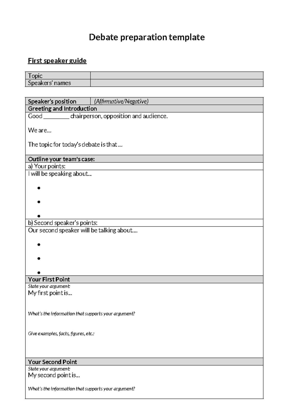 EP09 AA10 EV06 Formato Preparacion Debate - Debate preparation template ...
