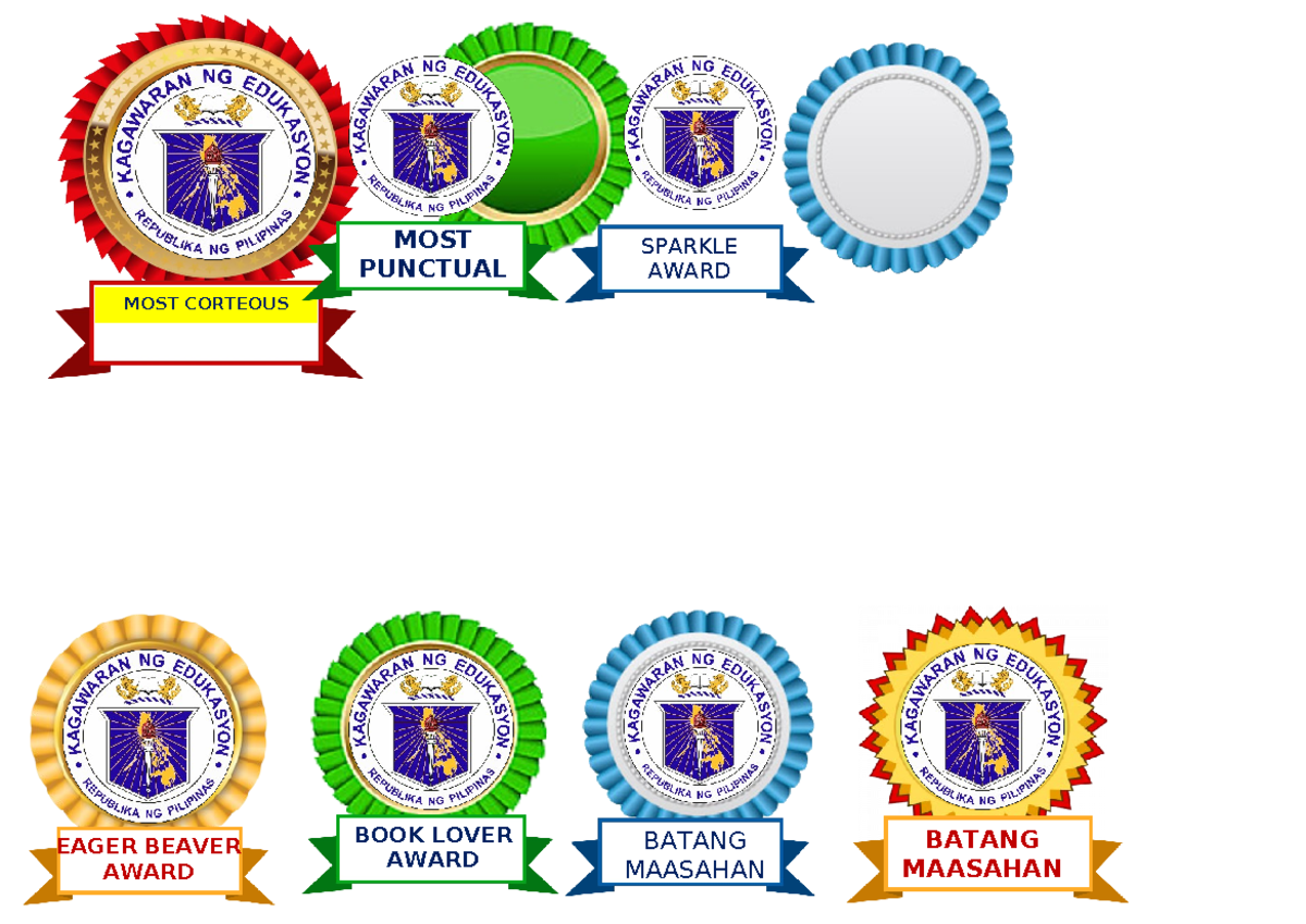 Ribbon Heads Editable Elementary Education MOST CORTEOUS MOST