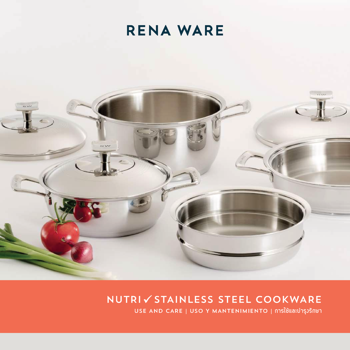  Rena-Ware Stainless Steel Range to Table Service