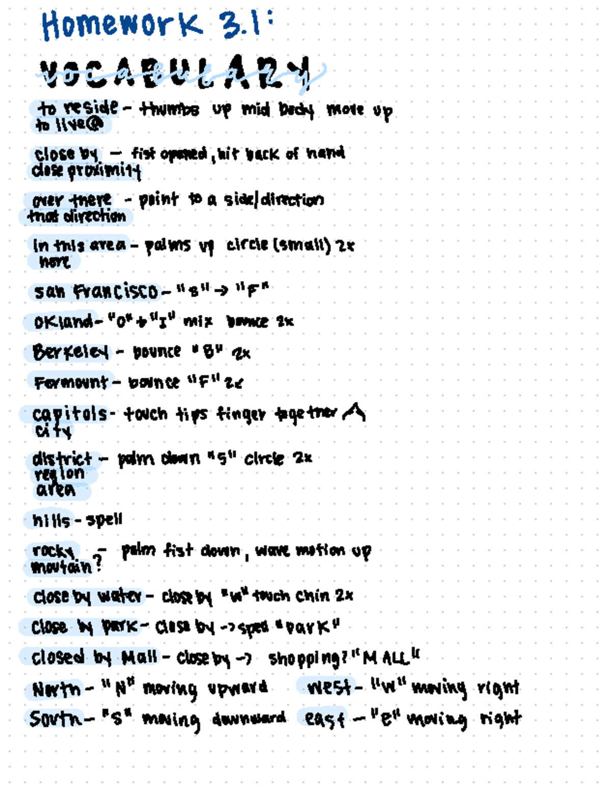 Elem American Sign Language Unit 3 notes - Homework 3. : vvoottatbbtkte ...
