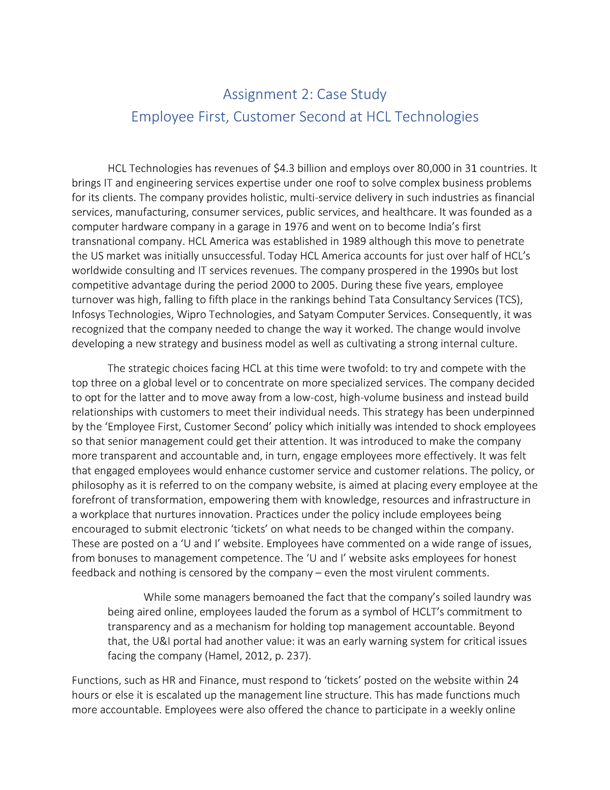 hcl technologies case study pdf