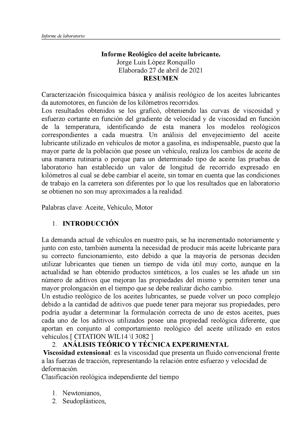 Plantilla Formatpara Informe DE Laboratorio - Informe de laboratorio ...