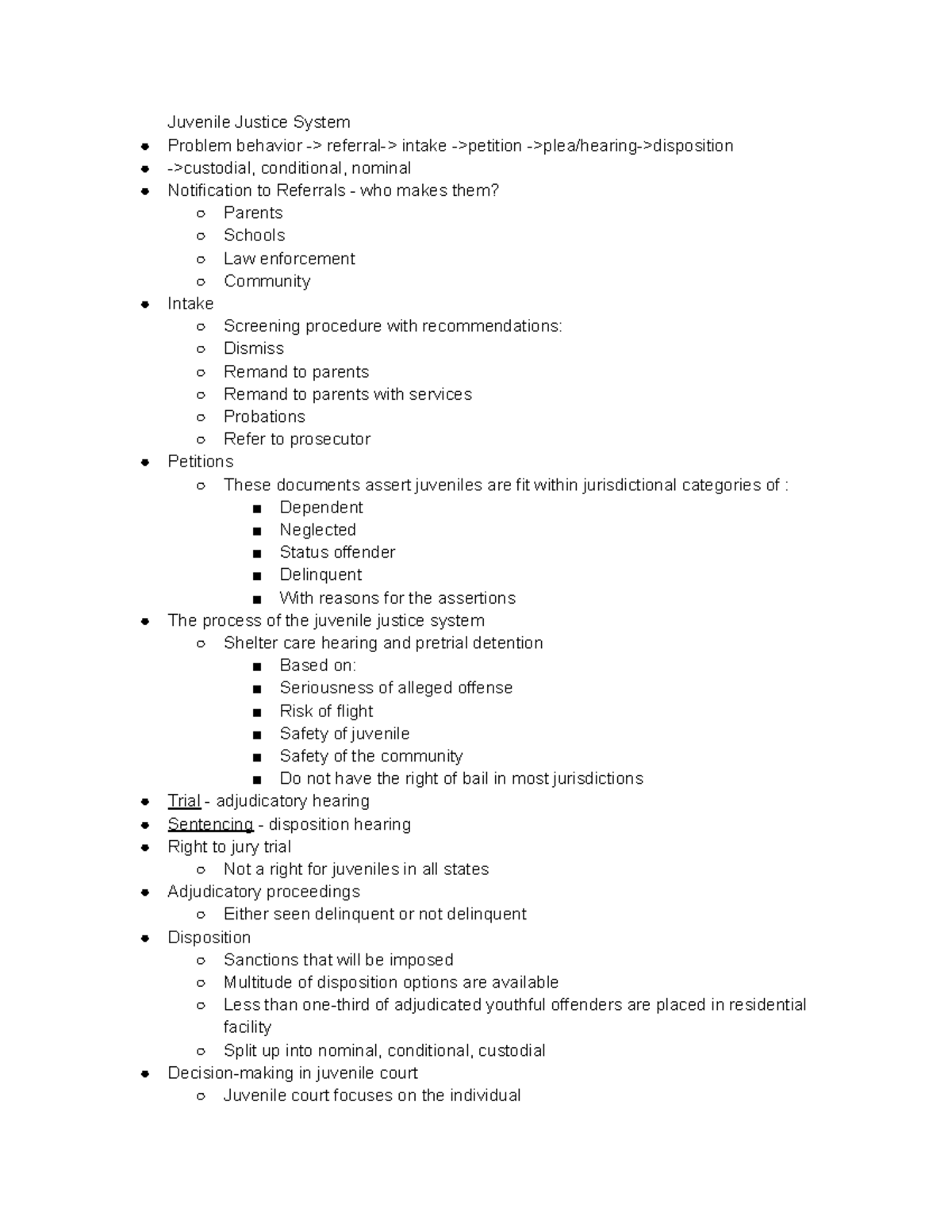 JUS331 The History of Juvenile Justice and the Rights of Juveniles ...