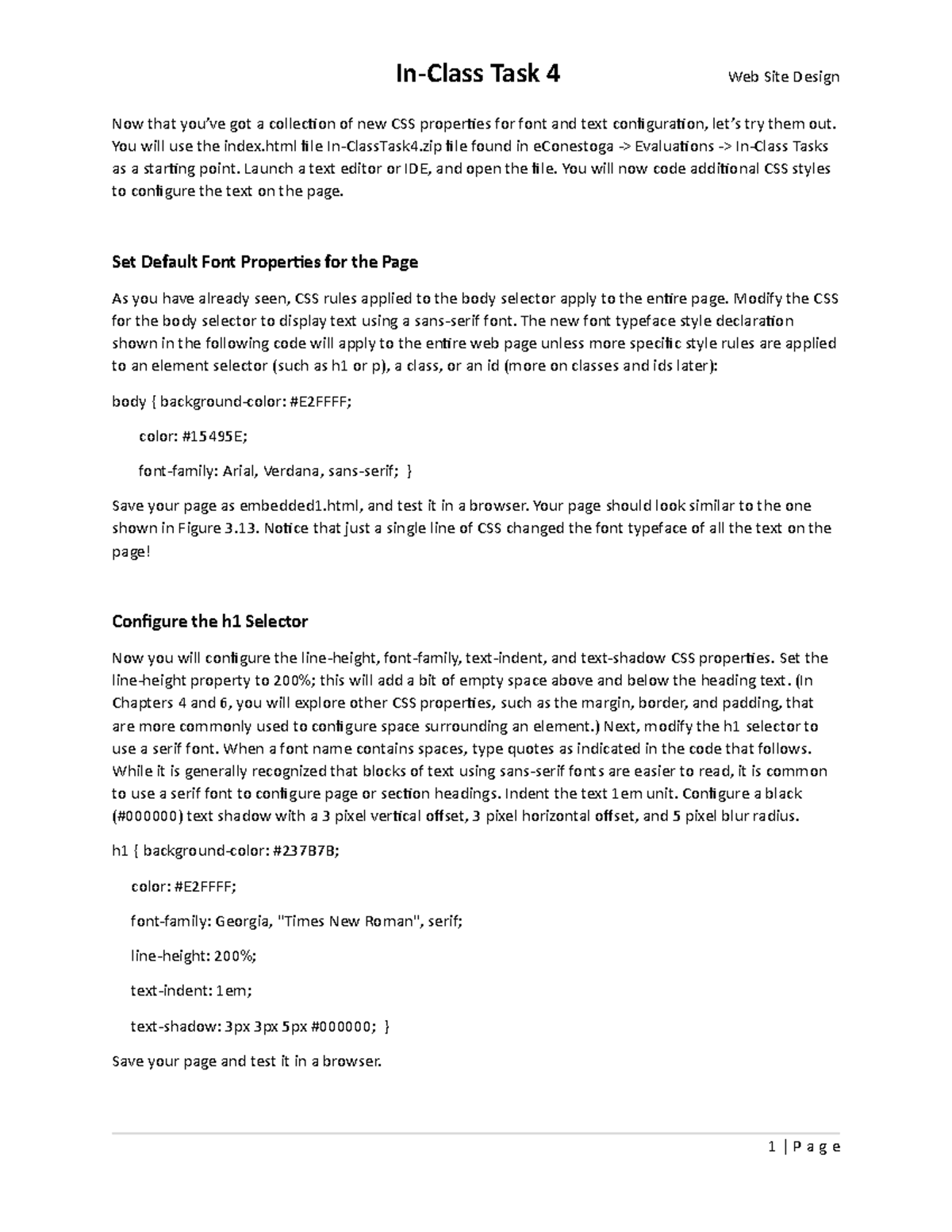 In-Class Task 4 - In class task 4 file is the assingnment details and ...