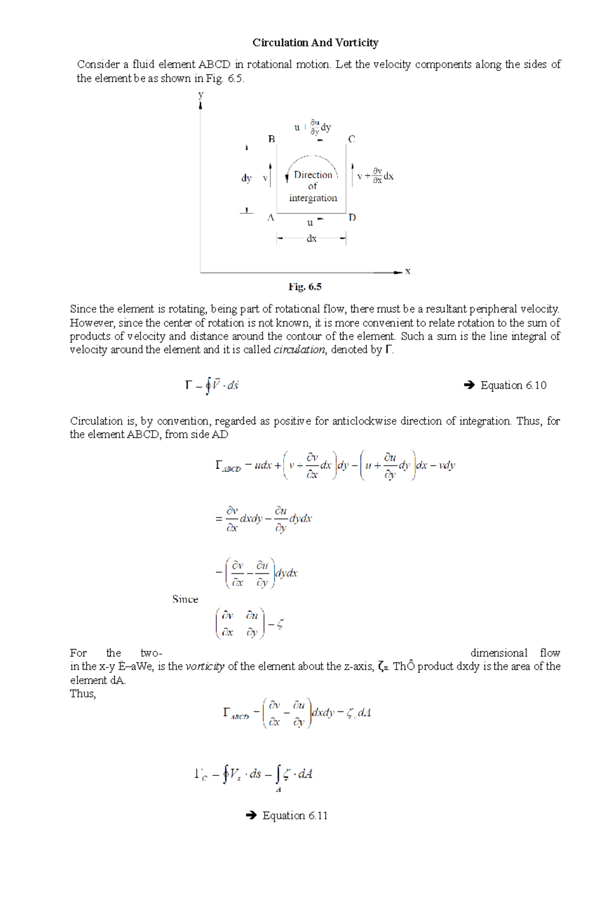 Circulation And Vorticity - Circulation And Vorticity Consider a fluid ...