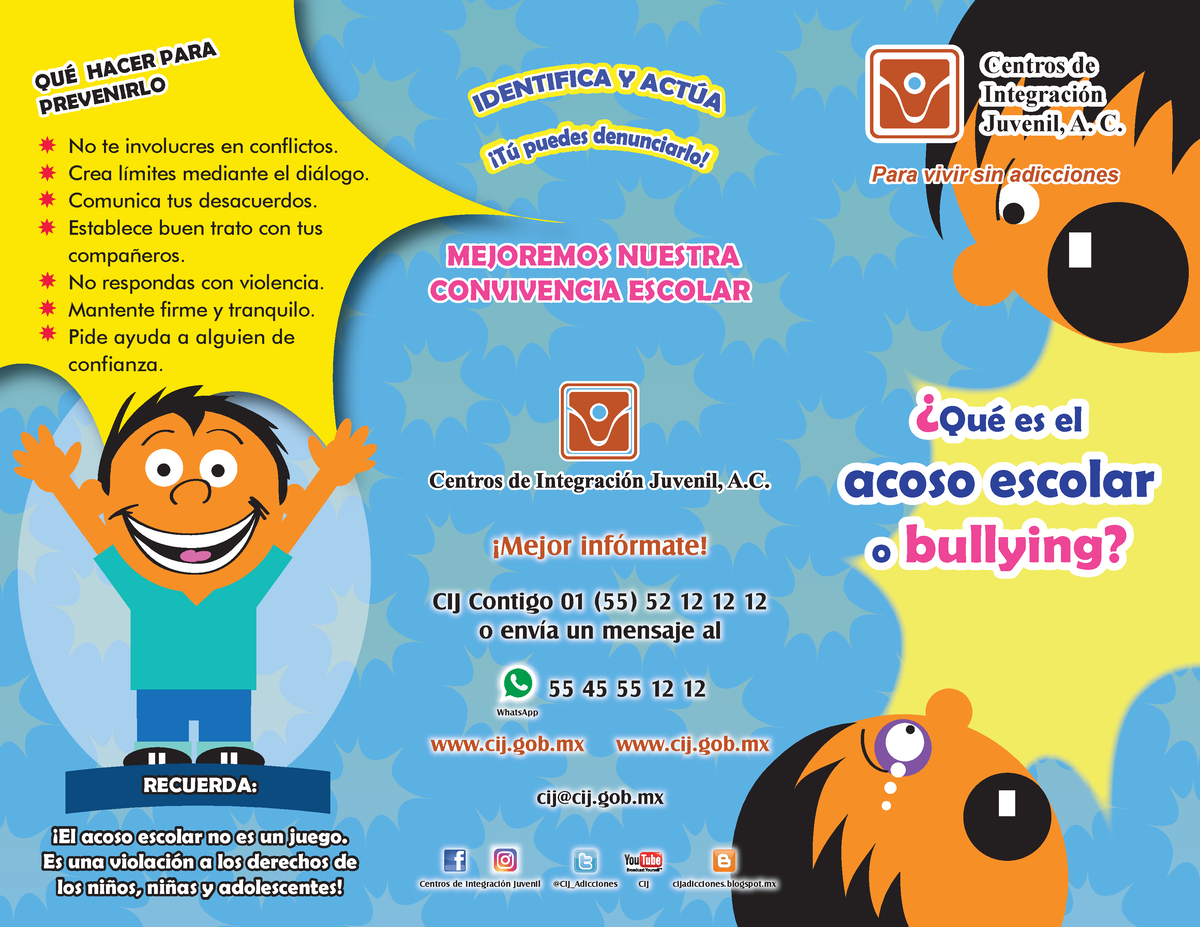 Top Tripticos Del Bullying Con Dibujos Ginformate Mx