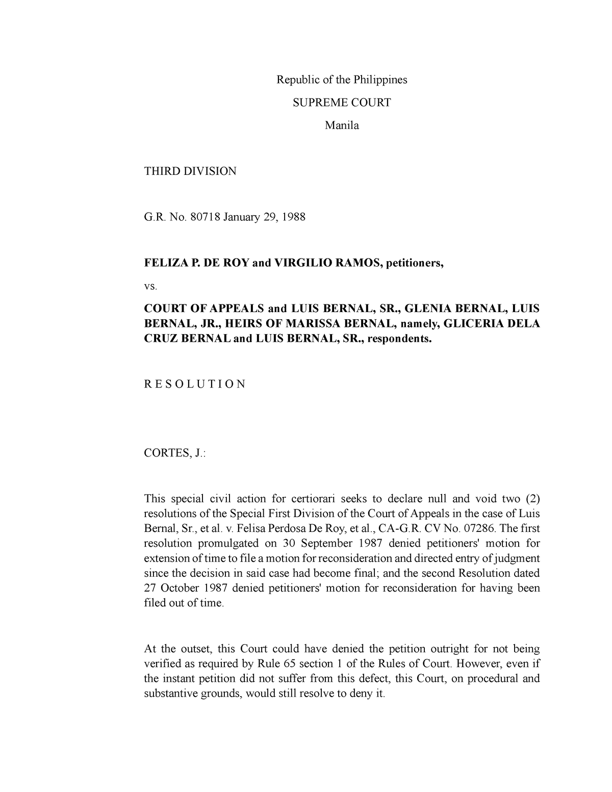 2.De Roy v. Court of Appeals, G.R. No. 80718, 29 January 1988 ...