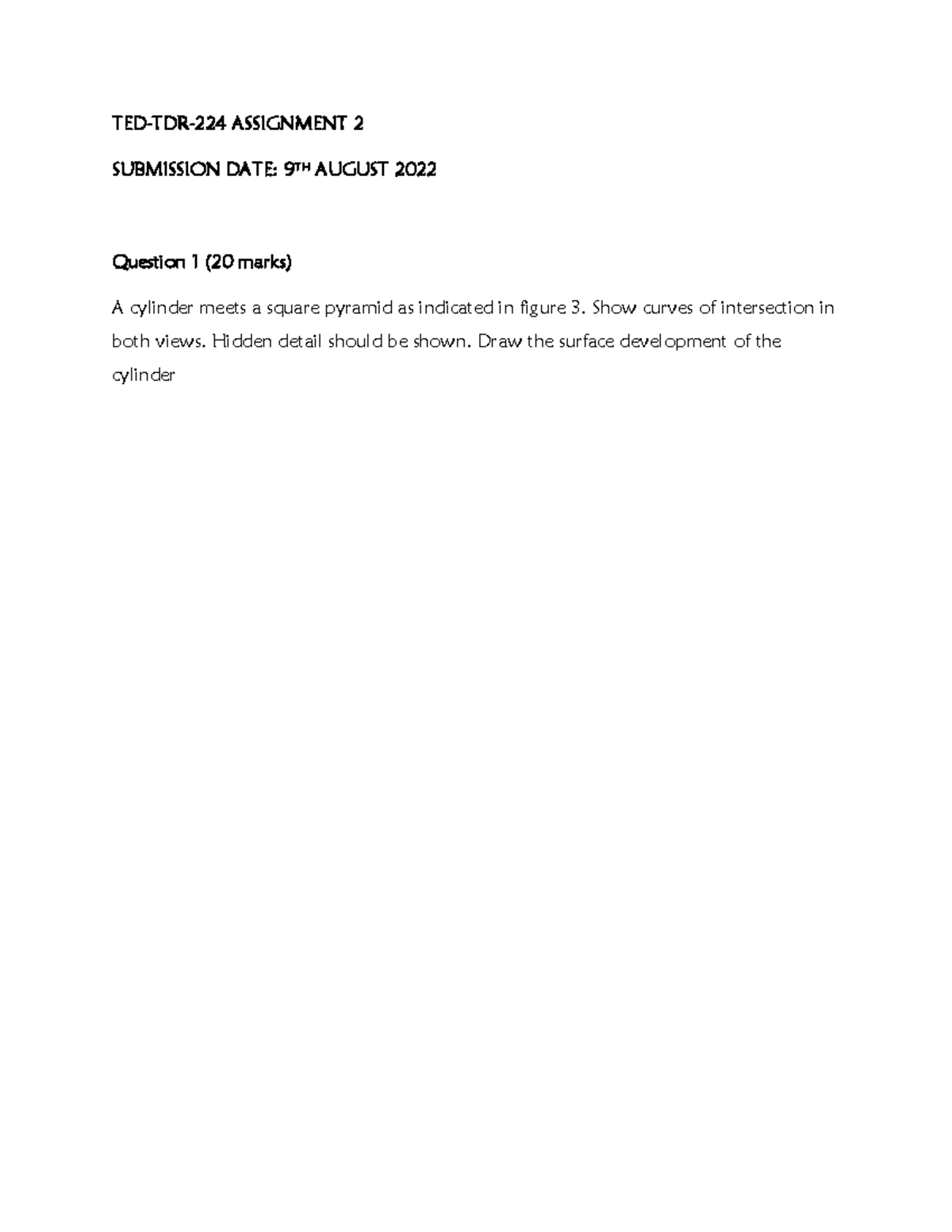 TED-TDR-224 assignment 2 - Engineering Materials - TED-TDR- 224 ...