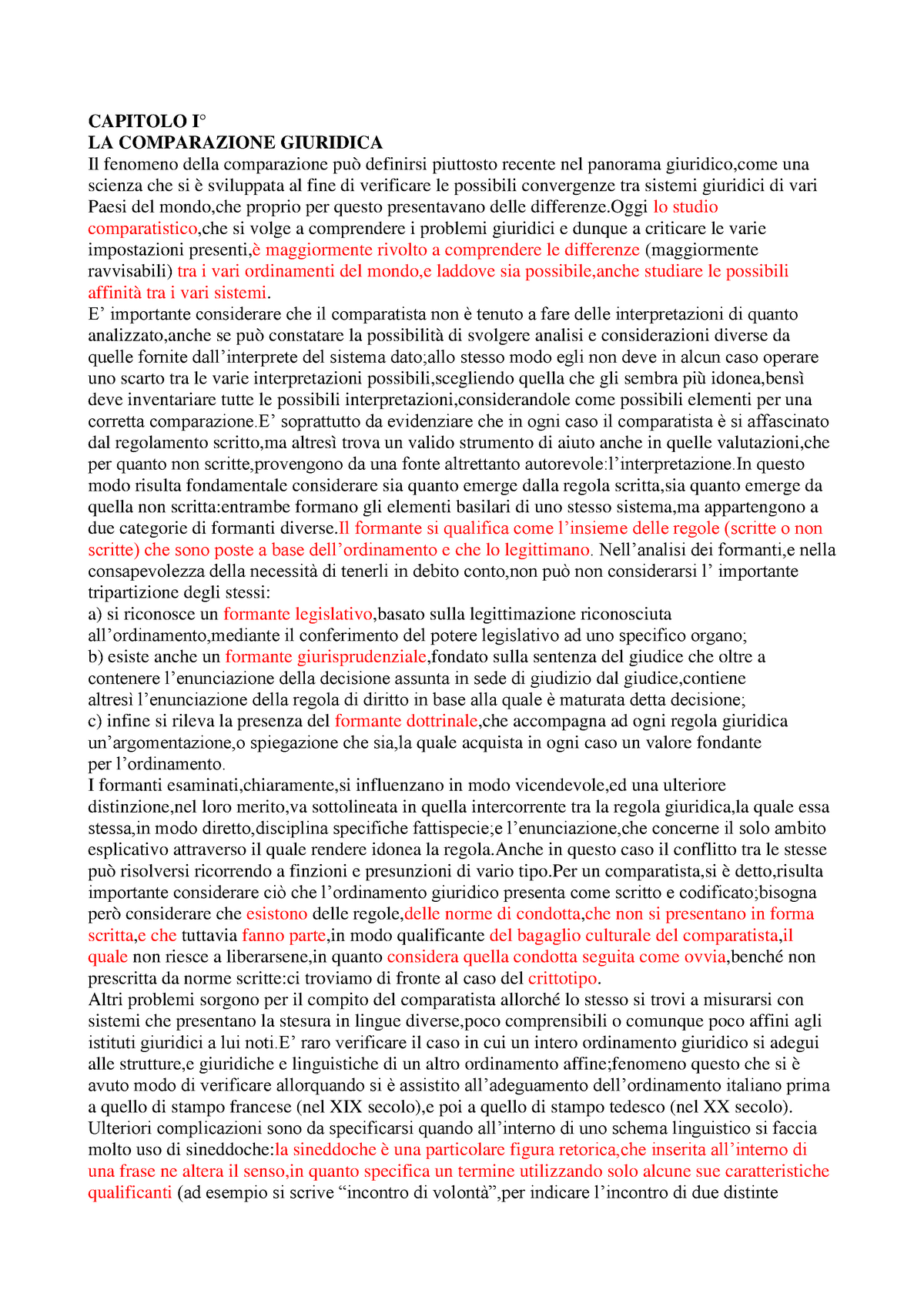 Gambaro-Sacco - Riassunto Sistemi Giuridi Comparati - CAPITOLO I° LA ...