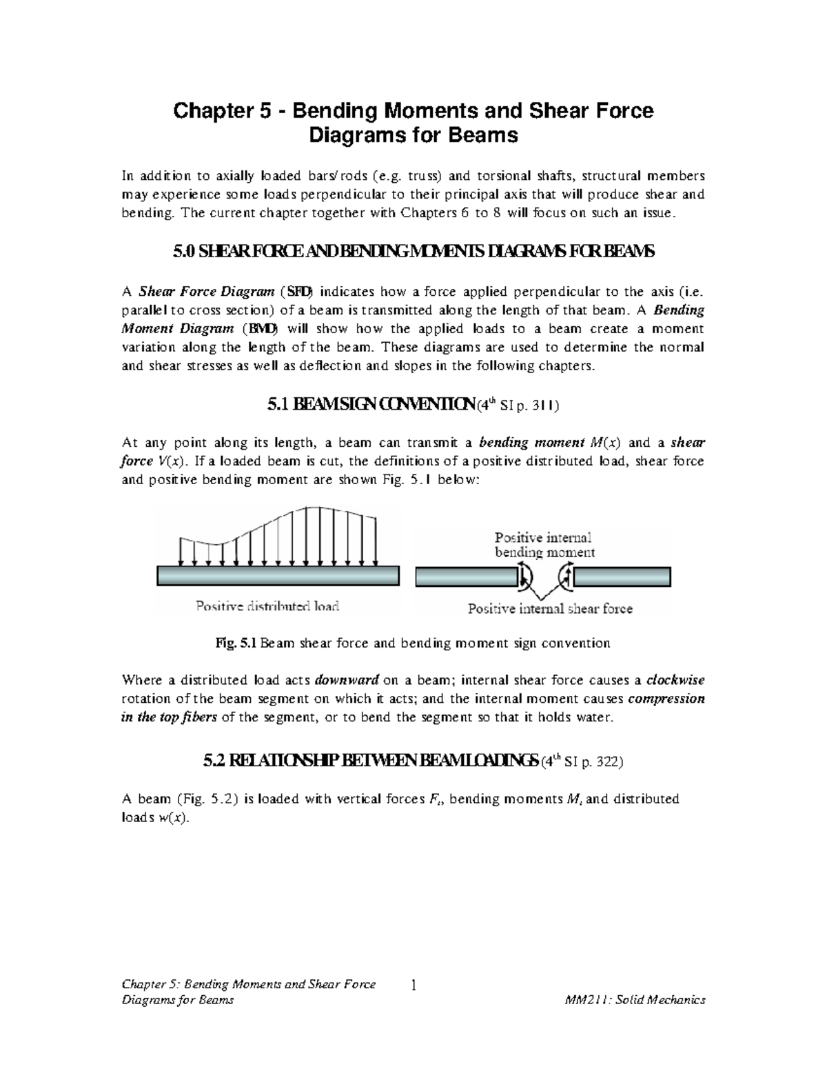 Chapter 5 - Bending Moments and Shear Force Diagrams - truss) and torsional  shafts, structural - Studocu
