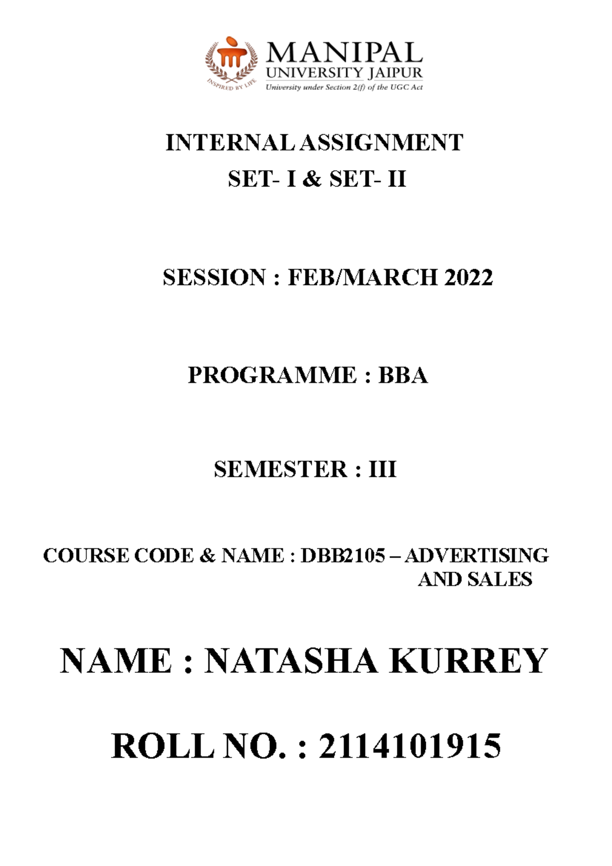 Assignment Dbb2105 Bba 3 Set 1 And 2 Jul 2022 Internal Assignment Set