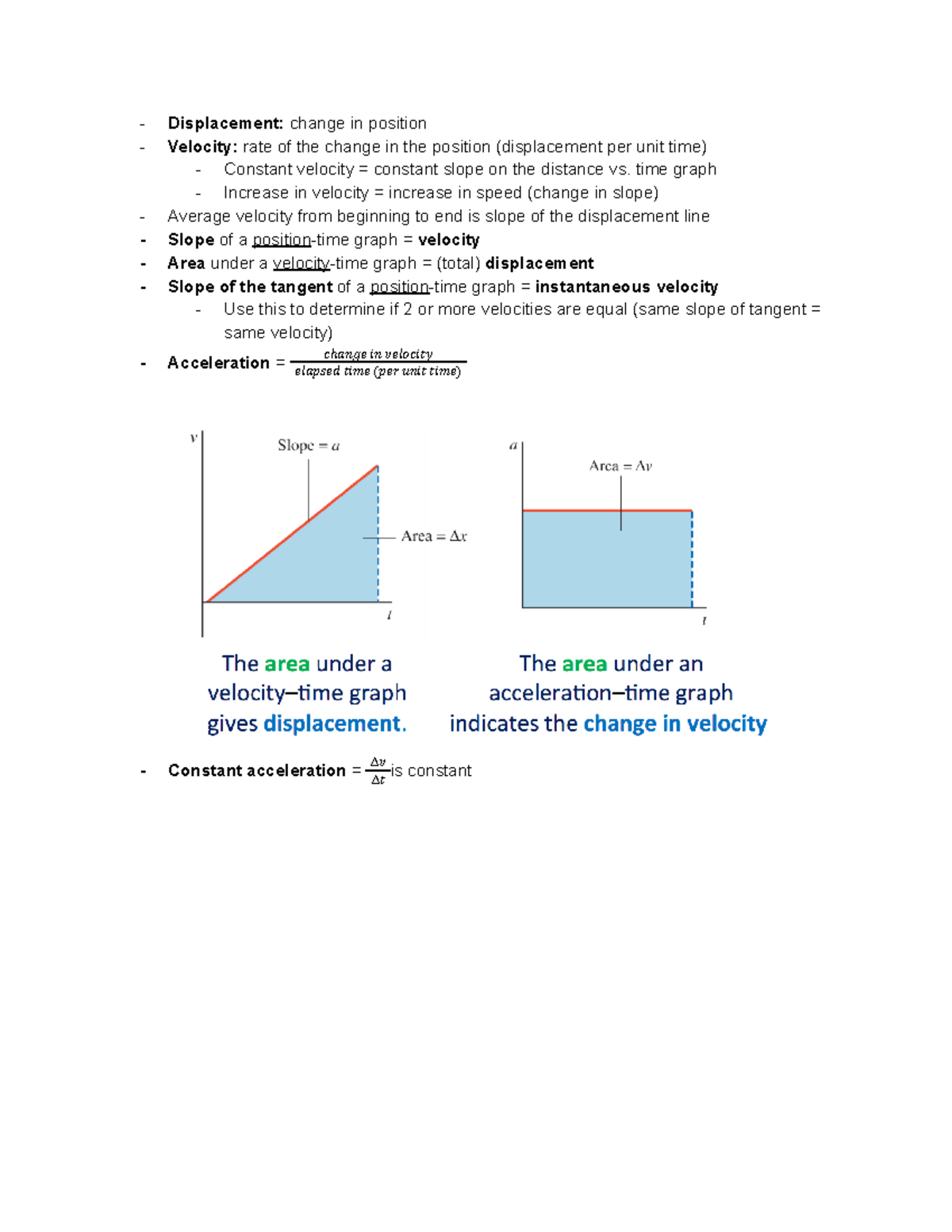 Chapter 2 Motion - Displacement: change in position Velocity: rate of ...
