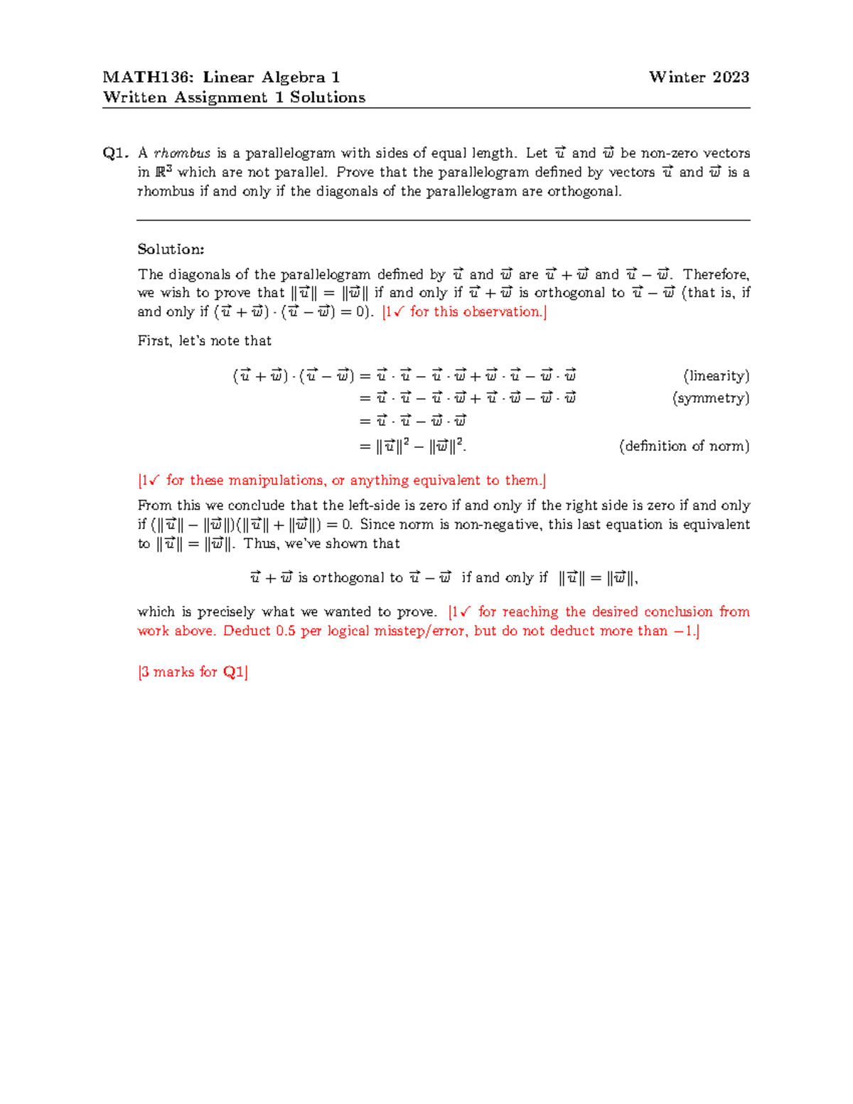 Math136 W23 WA1 Soln - Assignment - Written Assignment 1 Solutions Q1 ...