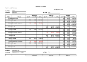 Miguel - COSTOS - DIRECCI”N: N∞ DE COTIZACI”N 1522 TEL..: 21/06/ CORREO ...