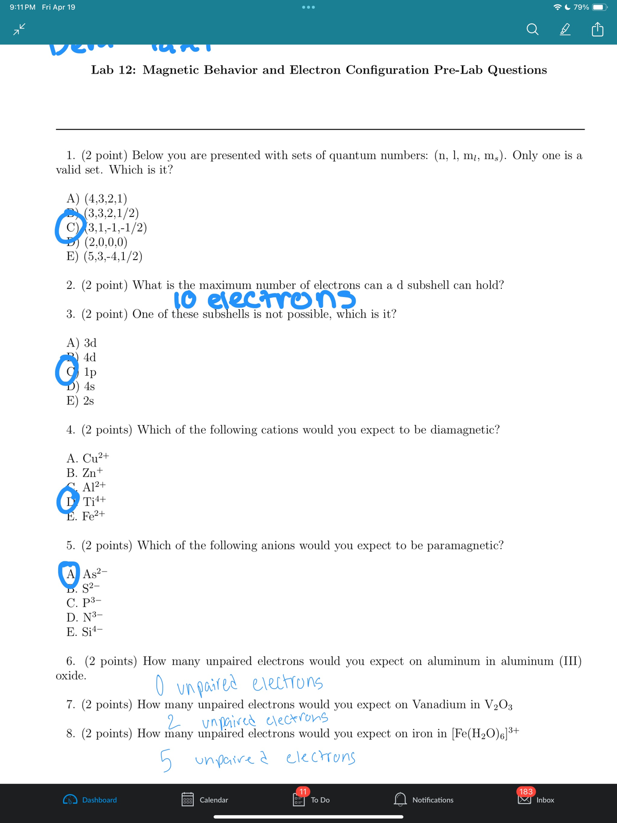 Lab 12 Susceptibility 911PM Fri Apr 19 Q I Lab 12