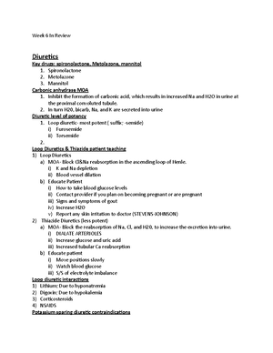 Week 7 In Review - Week 7 Pharmacology Notes - Week 7 Review Pituitary 