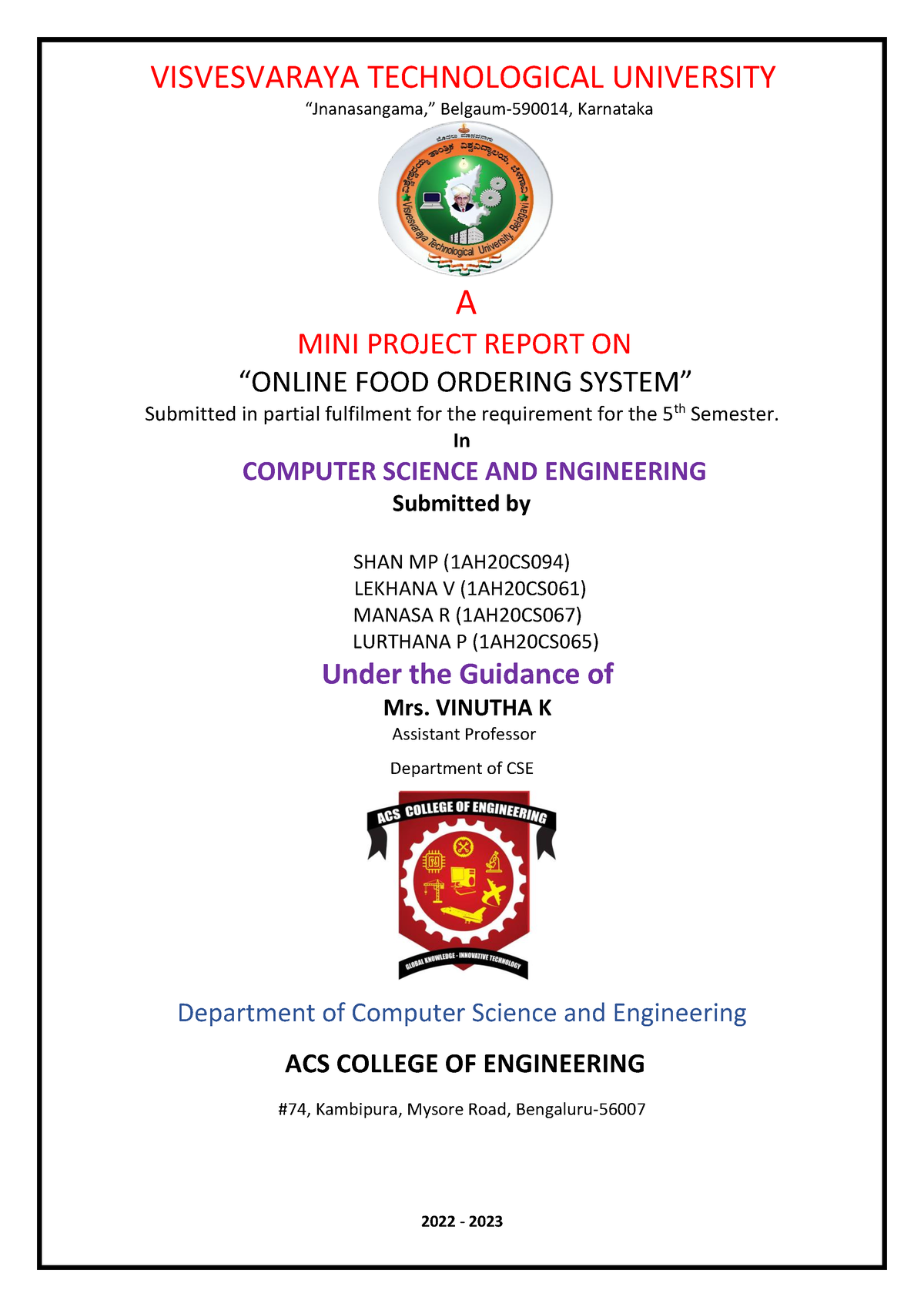 food ordering system thesis