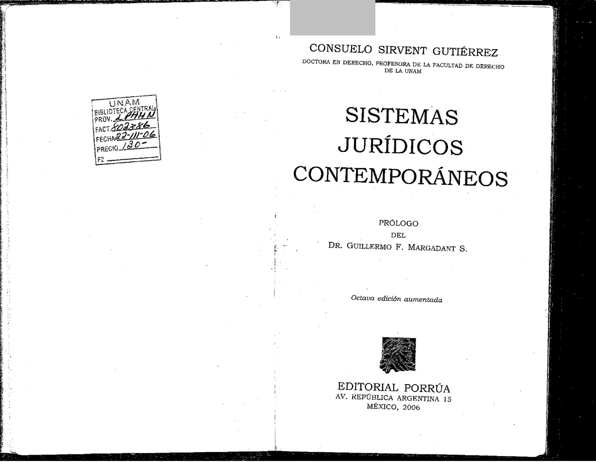 Libro De Sistemas Juridicos Contemporaneos 8 Ed - ,, ,, I ...