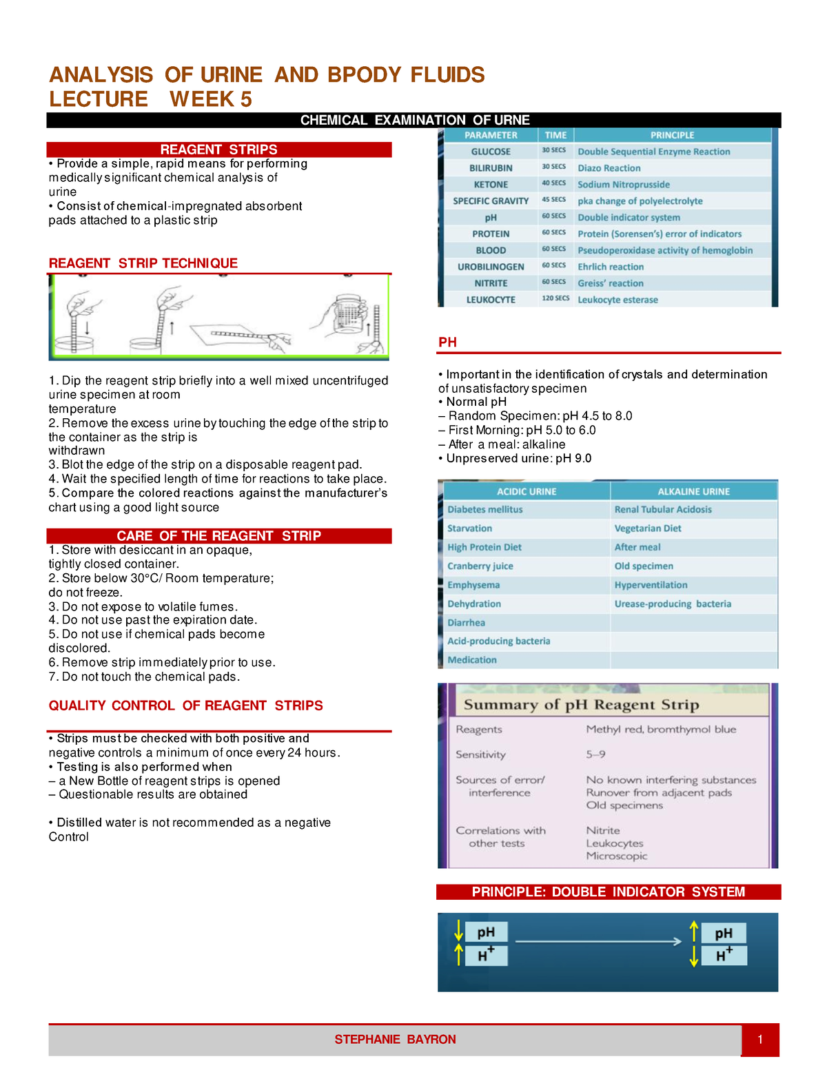 Chemical Examination Of Urine - ANALYSIS OF URINE AND BPODY FLUIDS ...